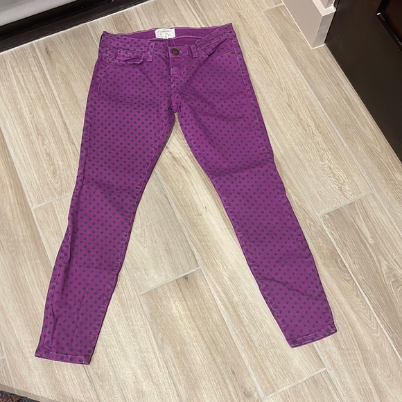 Current Elliott Purple polka dot jeans size 26 - Picture 2 of 8